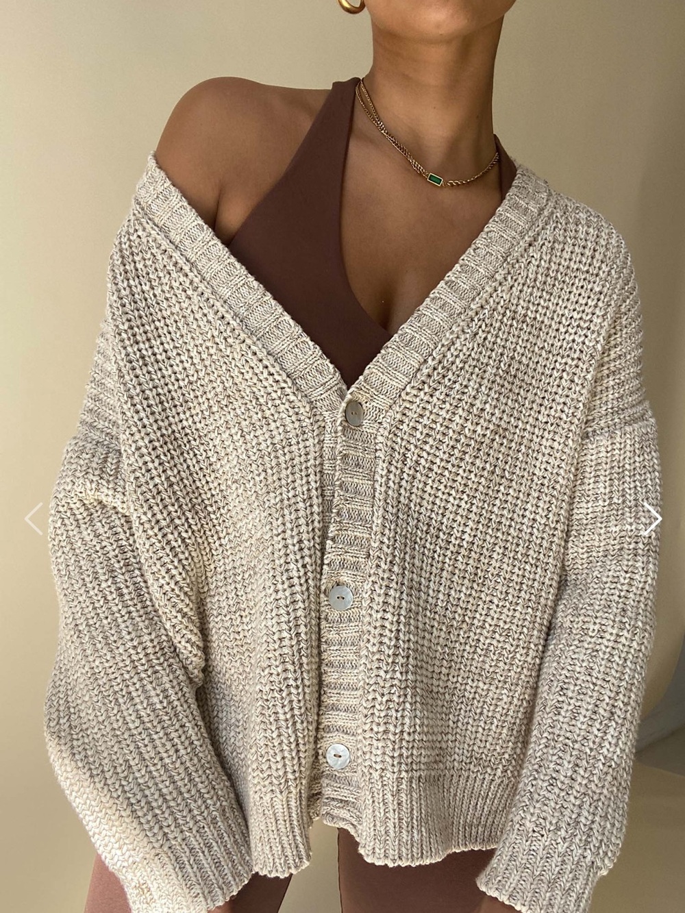 Indigo Luna Helga Cardigan — Oat
